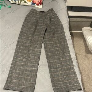 Express Black and Gray Checkered Trousers